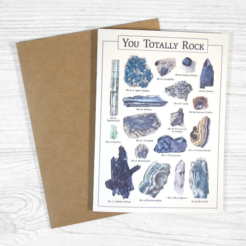 You Totally Rock - Punny Vintage Thank You Card