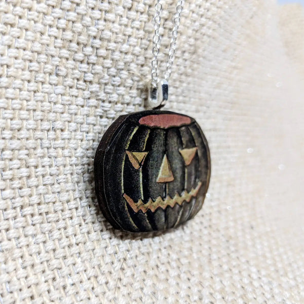 Black Pumpkin Necklace