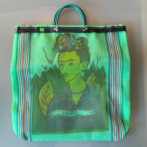 Mexican Market Bolsa Bag - Frida - green