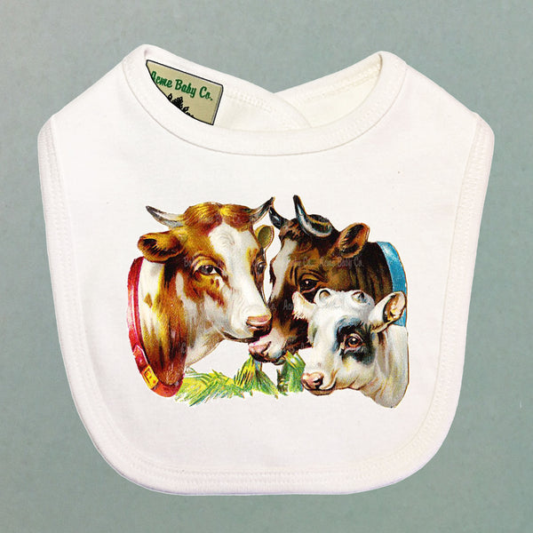 Cow Family Organic Baby Bib
