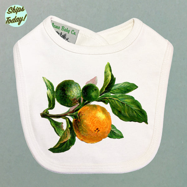 Natural Oranges Organic Baby Bib