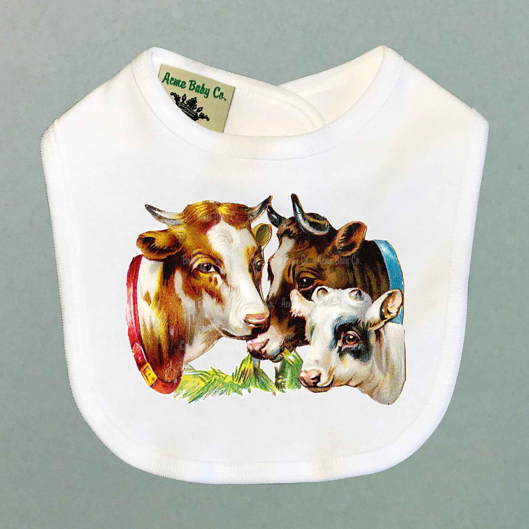 Cow Family Organic Baby Bib