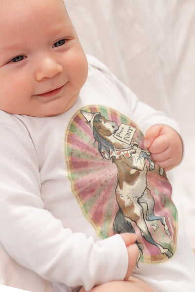 P is for Pony Circus Organic One Piece Baby Bodysuit