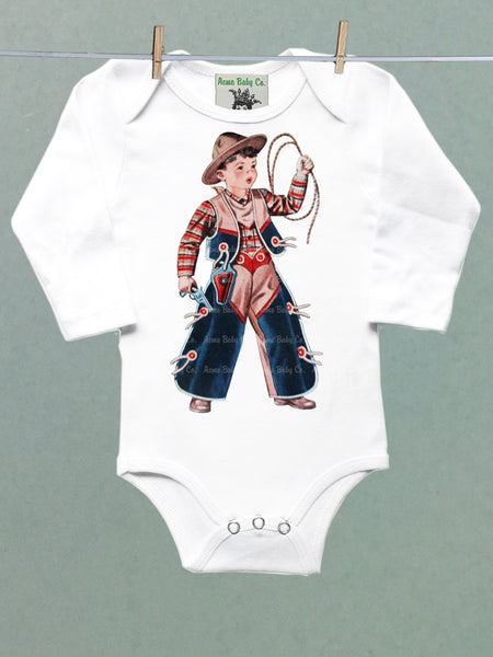 Cowboy Roper Organic One Piece Baby Bodysuit