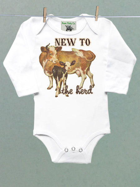 New to the Herd Mom & Calf Organic One Piece Baby Bodysuit