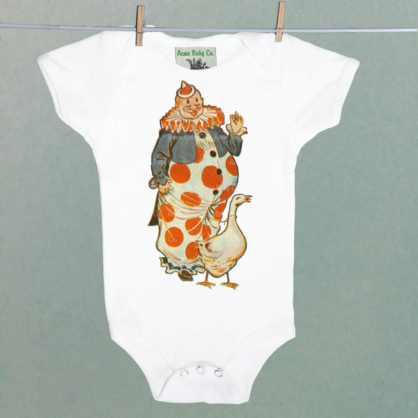 Clown and Goose Organic One Piece Baby Bodysuit