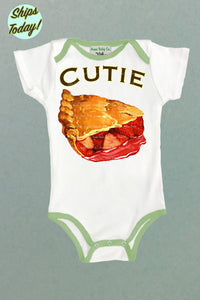 Cutie Pie One Piece Bodysuit with Color Trim