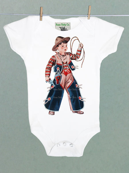 Cowboy Roper Organic One Piece Baby Bodysuit