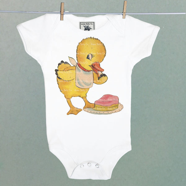 Party Duckling Organic One Piece Baby Bodysuit