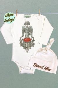 Brand New Virgo Organic Baby Bodysuit and Cap Set