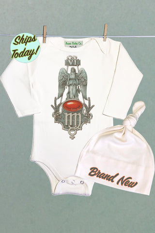 Brand New Virgo Organic Baby Bodysuit and Cap Set