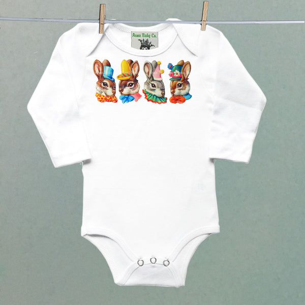 Party Bunnies Organic One Piece Baby Bodysuit