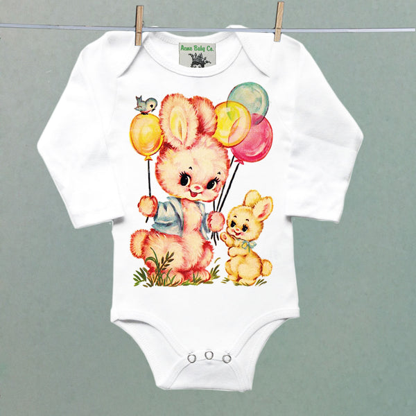 Party Bunnies One Piece Baby Bodysuit