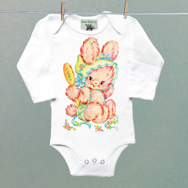 Glam Bunny Organic One Piece Baby Bodysuit