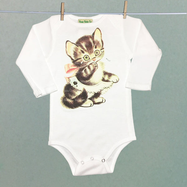 Darling Kitten Organic One Piece Baby Bodysuit