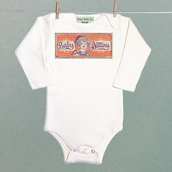 Baby Buttons Organic One Piece Baby Bodysuit