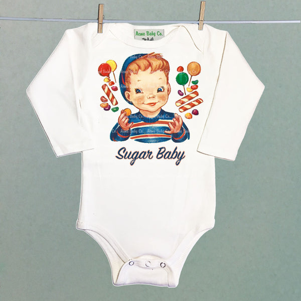 Sugar Baby Boy Organic One Piece Baby Bodysuit