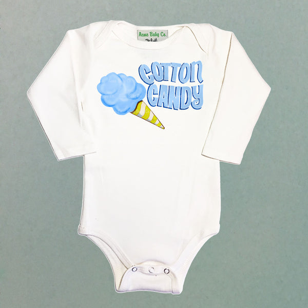 Cotton Candy Blue One Piece Baby Bodysuit