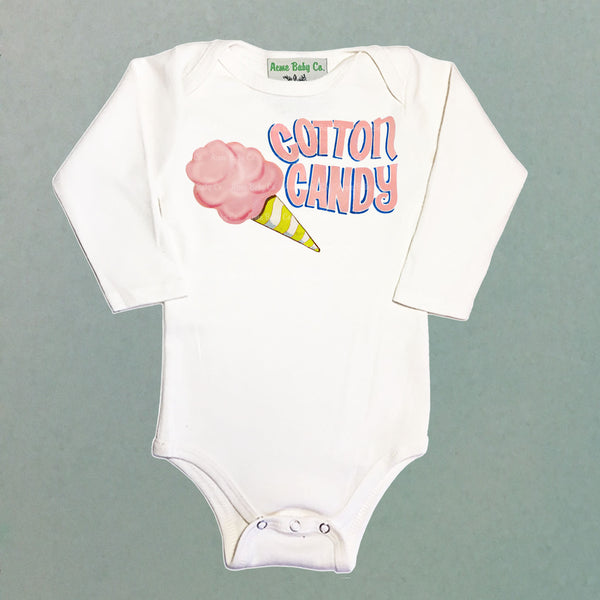 Cotton Candy Pink One Piece Baby Bodysuit