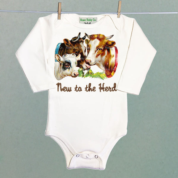 New to the Herd Organic One Piece Baby Bodysuit