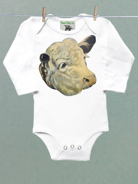 Beautiful Cow Organic One Piece Baby Bodysuit