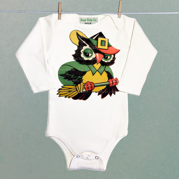 Owl Witch One Piece Baby Bodysuit