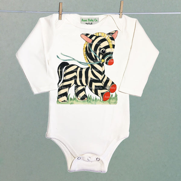 Zebra One Piece Baby Bodysuit