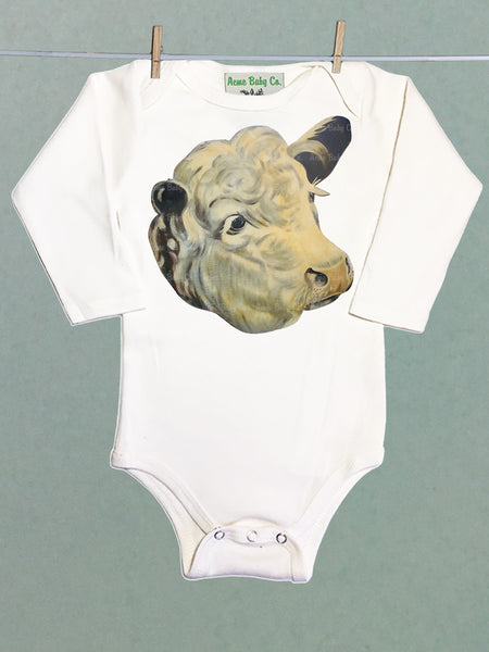 Beautiful Cow Organic One Piece Baby Bodysuit