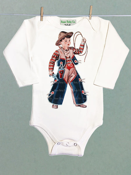 Cowboy Roper Organic One Piece Baby Bodysuit