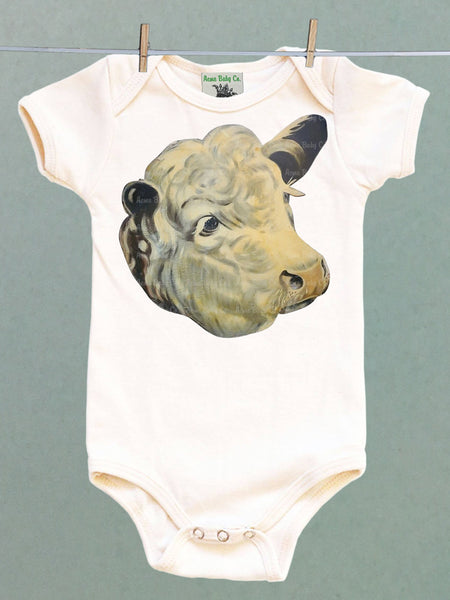 Beautiful Cow Organic One Piece Baby Bodysuit