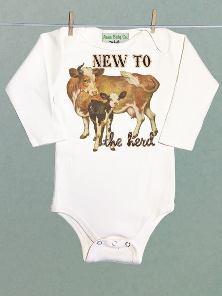 New to the Herd Mom & Calf Organic One Piece Baby Bodysuit
