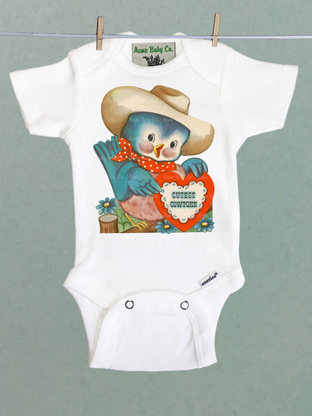 Cutest Cowpoke Organic One Piece Baby Bodysuit