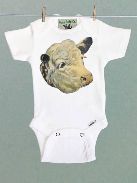 Beautiful Cow Organic One Piece Baby Bodysuit