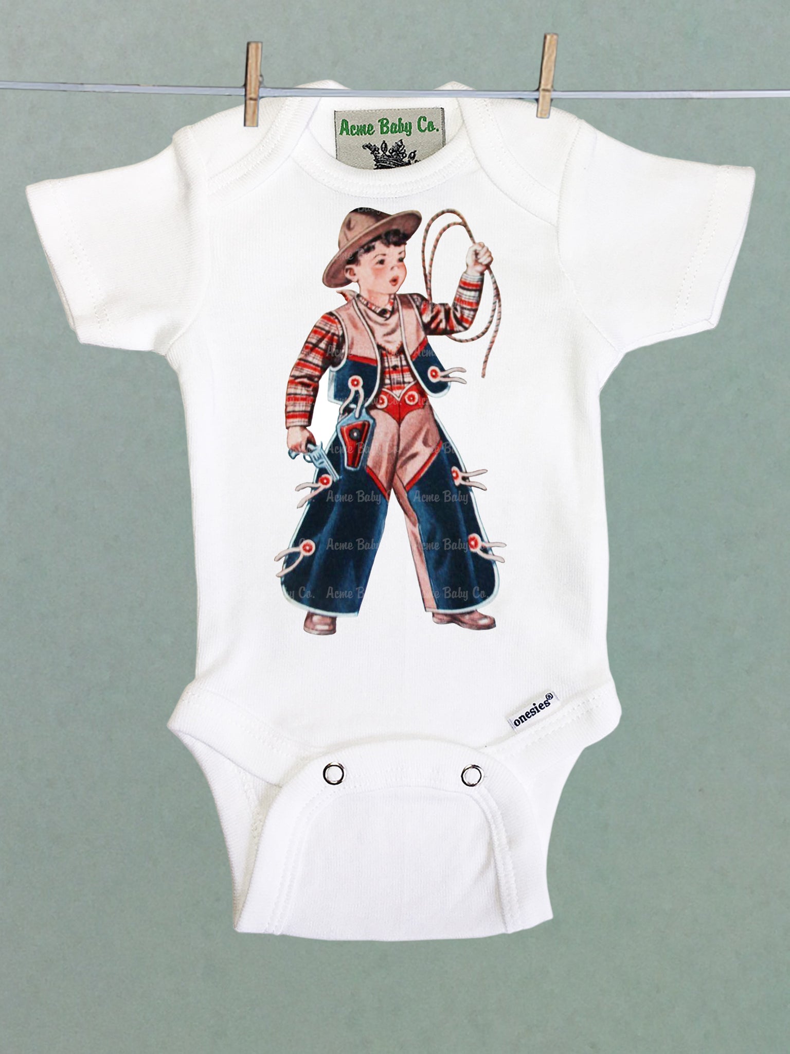 Cowboy Roper Organic One Piece Baby Bodysuit