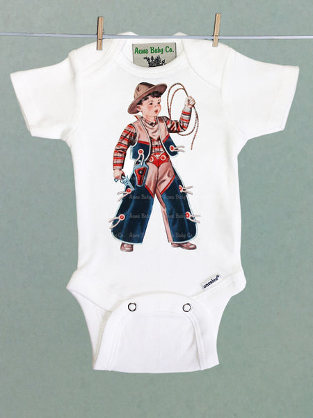 Cowboy Roper Organic One Piece Baby Bodysuit