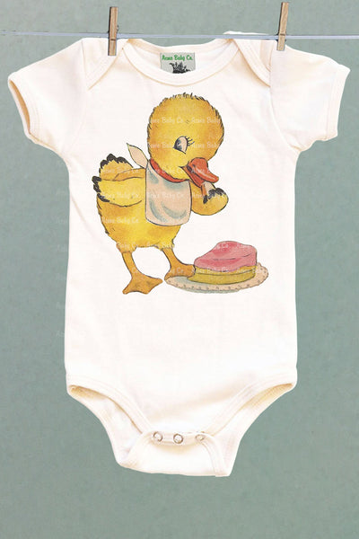 Party Duckling Organic One Piece Baby Bodysuit