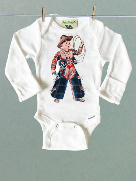 Cowboy Roper Organic One Piece Baby Bodysuit