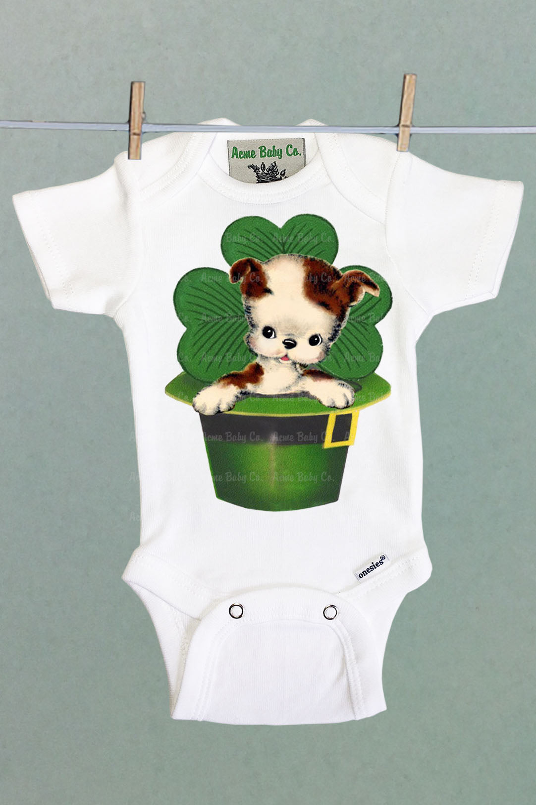 Irish Puppy Dog One Piece Baby Bodysuit