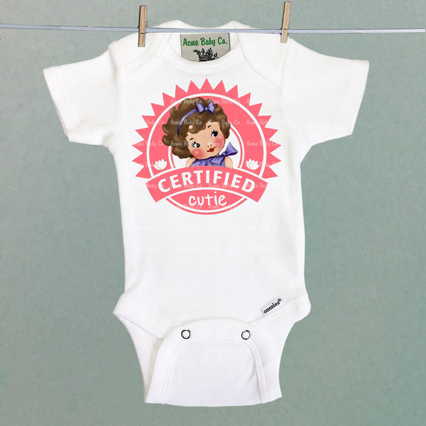 Certified Cutie One Piece Baby Bodysuit