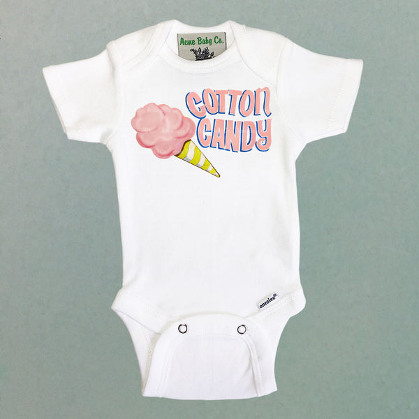 Cotton Candy Pink One Piece Baby Bodysuit
