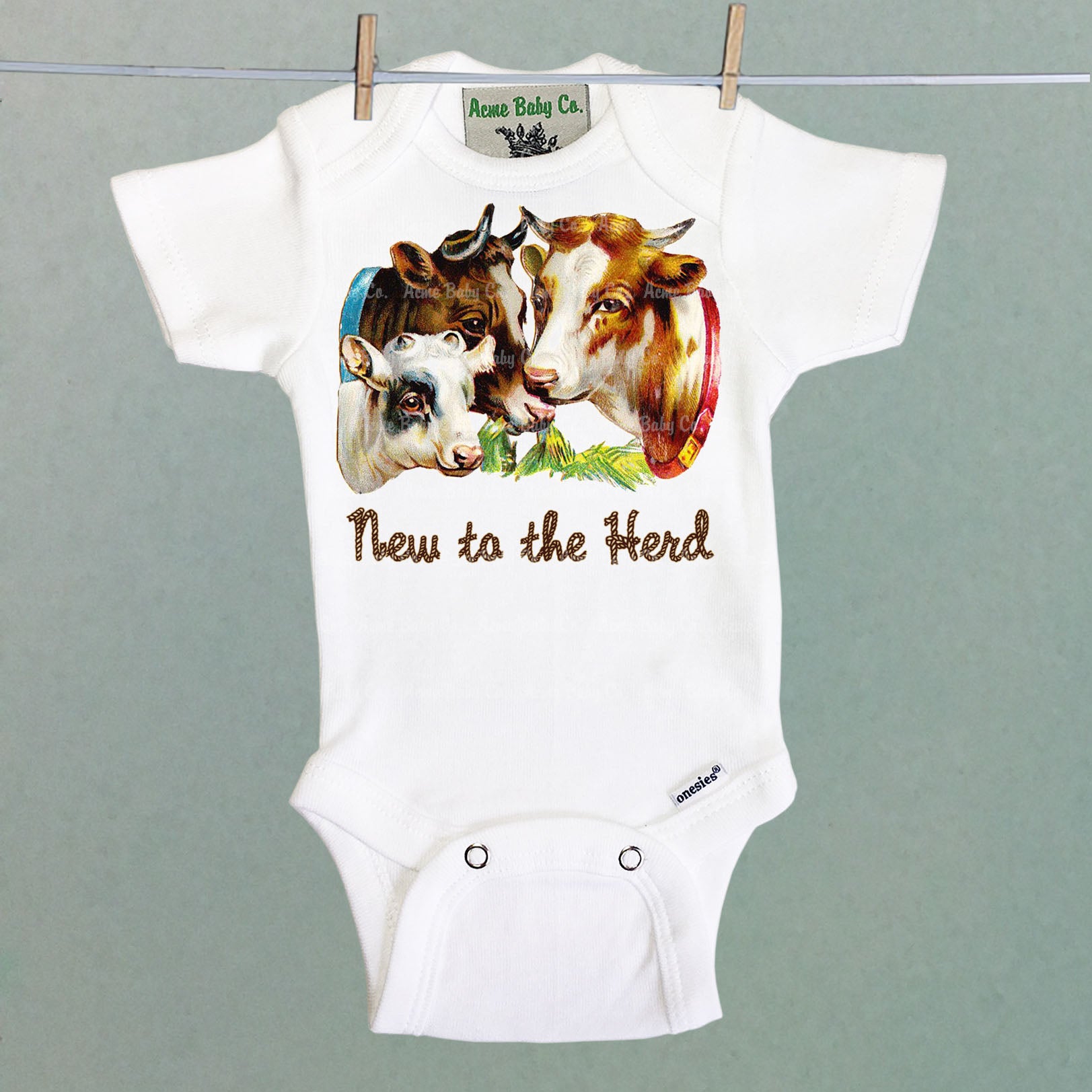 New to the Herd One Piece Baby Bodysuit