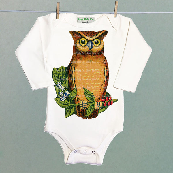 Wise Owl Organic One Piece Baby Bodysuit