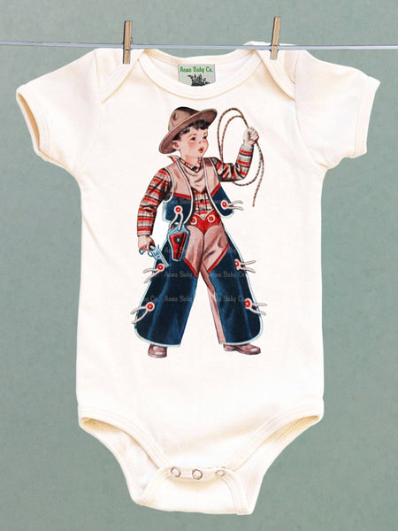 Cowboy Roper Organic One Piece Baby Bodysuit