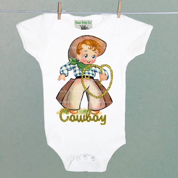 Cowboy Roper Organic One Piece Baby Bodysuit