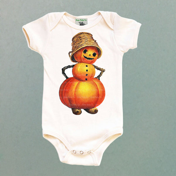 Funny Pumpkin Guy One Piece Baby Bodysuit