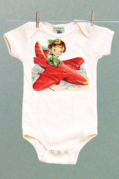 Pilot Girl One Piece Baby Bodysuit