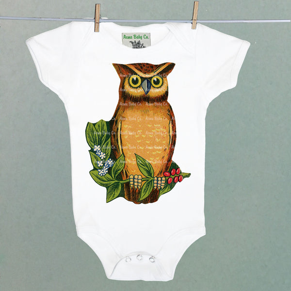 Wise Owl Organic One Piece Baby Bodysuit