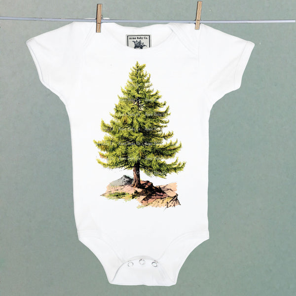 Pine Tree One Piece Baby Bodysuit