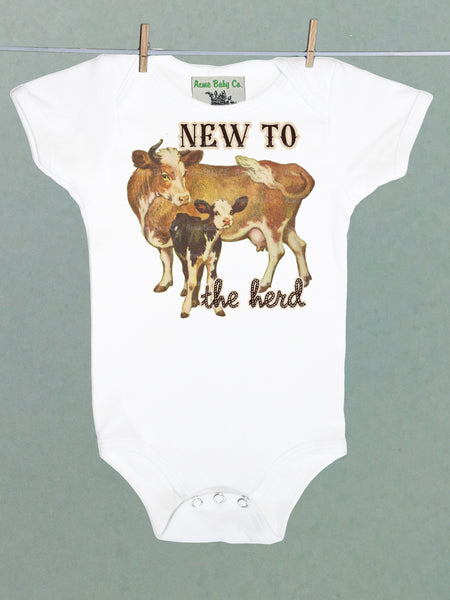 New to the Herd Mom & Calf Organic One Piece Baby Bodysuit