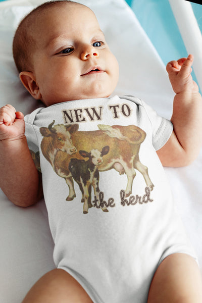 New to the Herd Mom & Calf Organic One Piece Baby Bodysuit